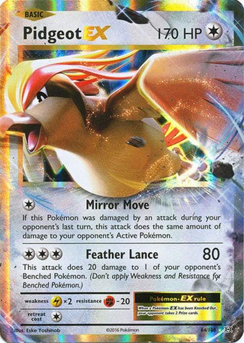 Pidgeot EX - 64/108 - Ultra Rare - XY Evolutions
