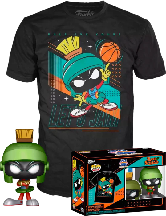 Funko Pop! Space Jam 2: A New Legacy - Marvin the Martian Metallic Pop! Vinyl Figure & T-Shirt Box Set