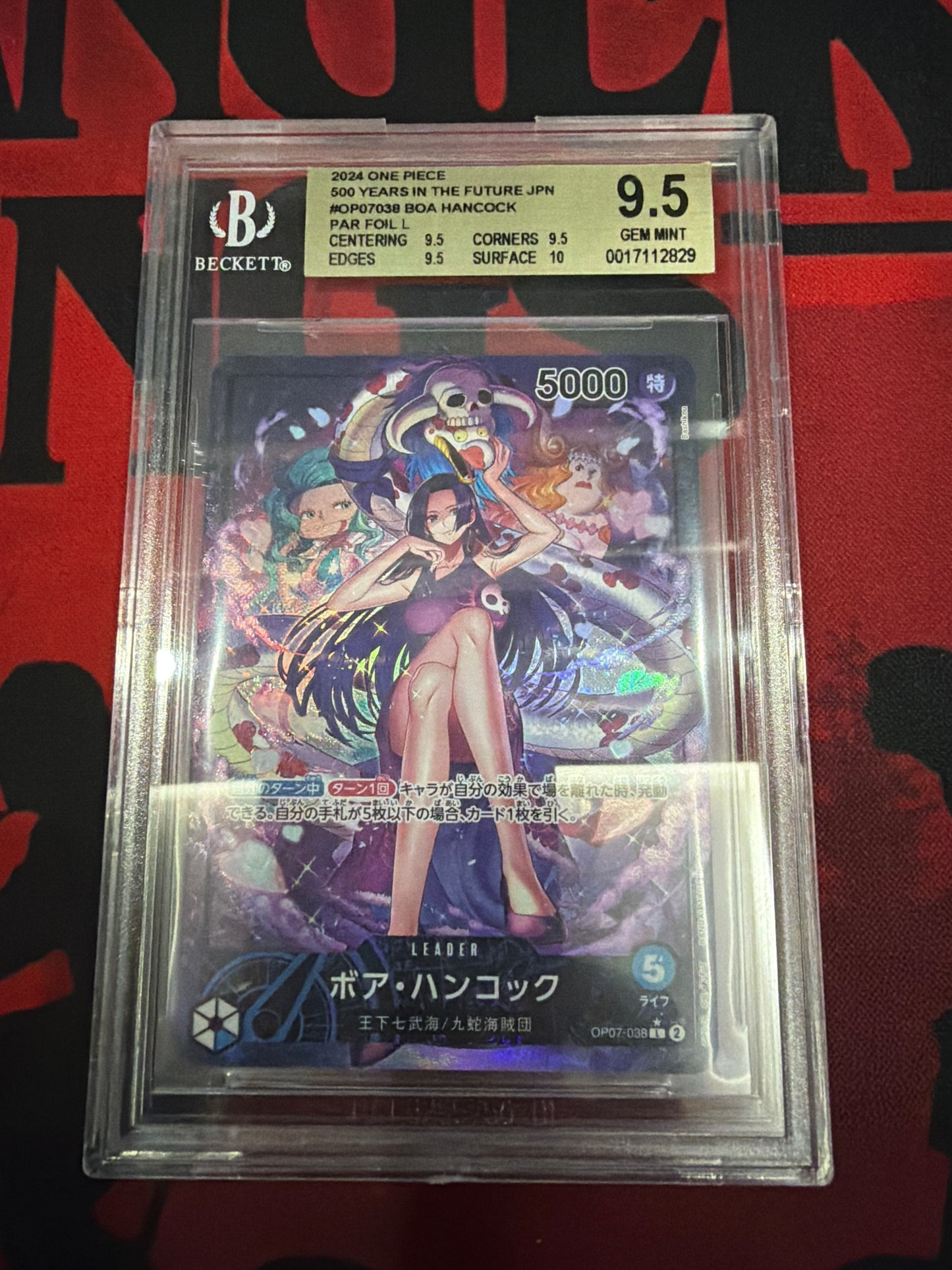 Boa Hancock OP-07 500 years in future Beckett 9.5