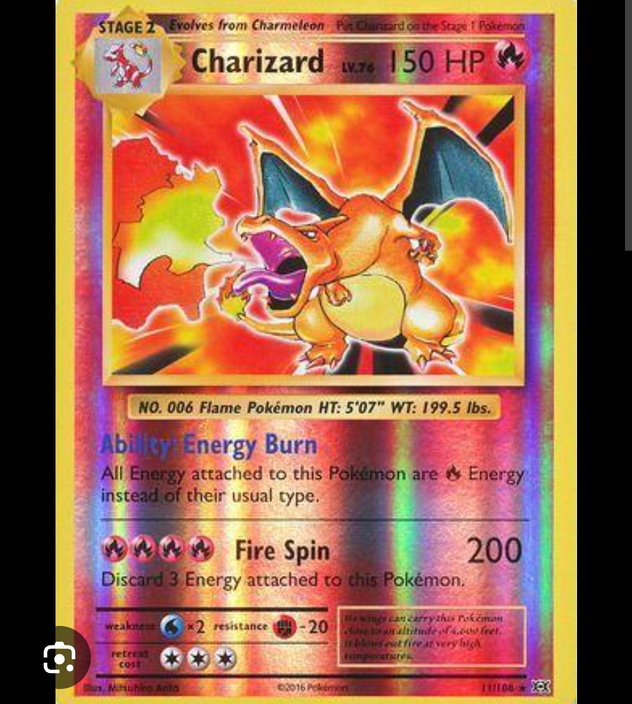 Evolutions Holo Charicard