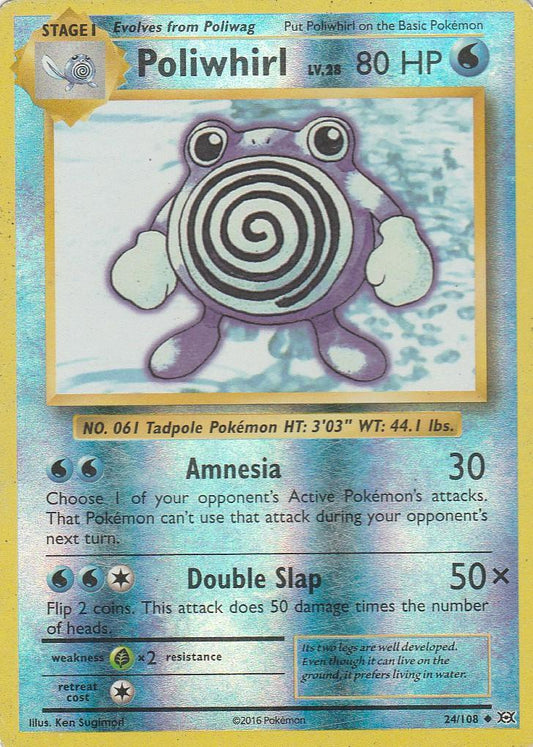 Poliwhirl [Reverse Holo] #24 Pokemon Evolutions