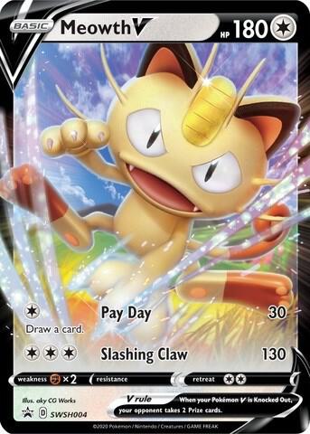 Meowth V - SWSH004 - SWSH: Sword & Shield Promo