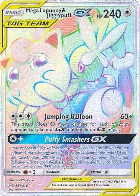 Mega Lopunny And Jigglypuff Gx Rainbow