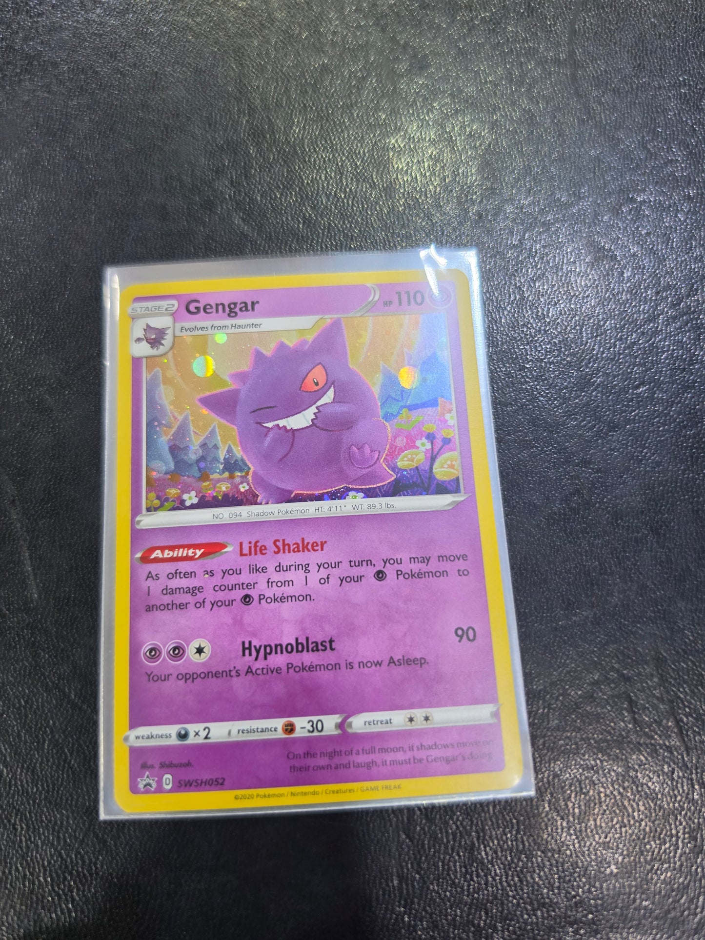 Pokemon 2020 Gengar Black Star Holo SWSH052 MINT
