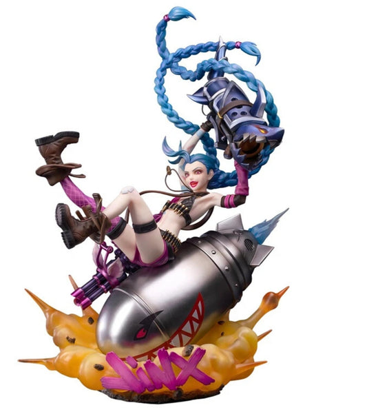 Myethos 1/7 Scale League of Legends LOL Jinx Figure Painted Statue Model Toy PVC