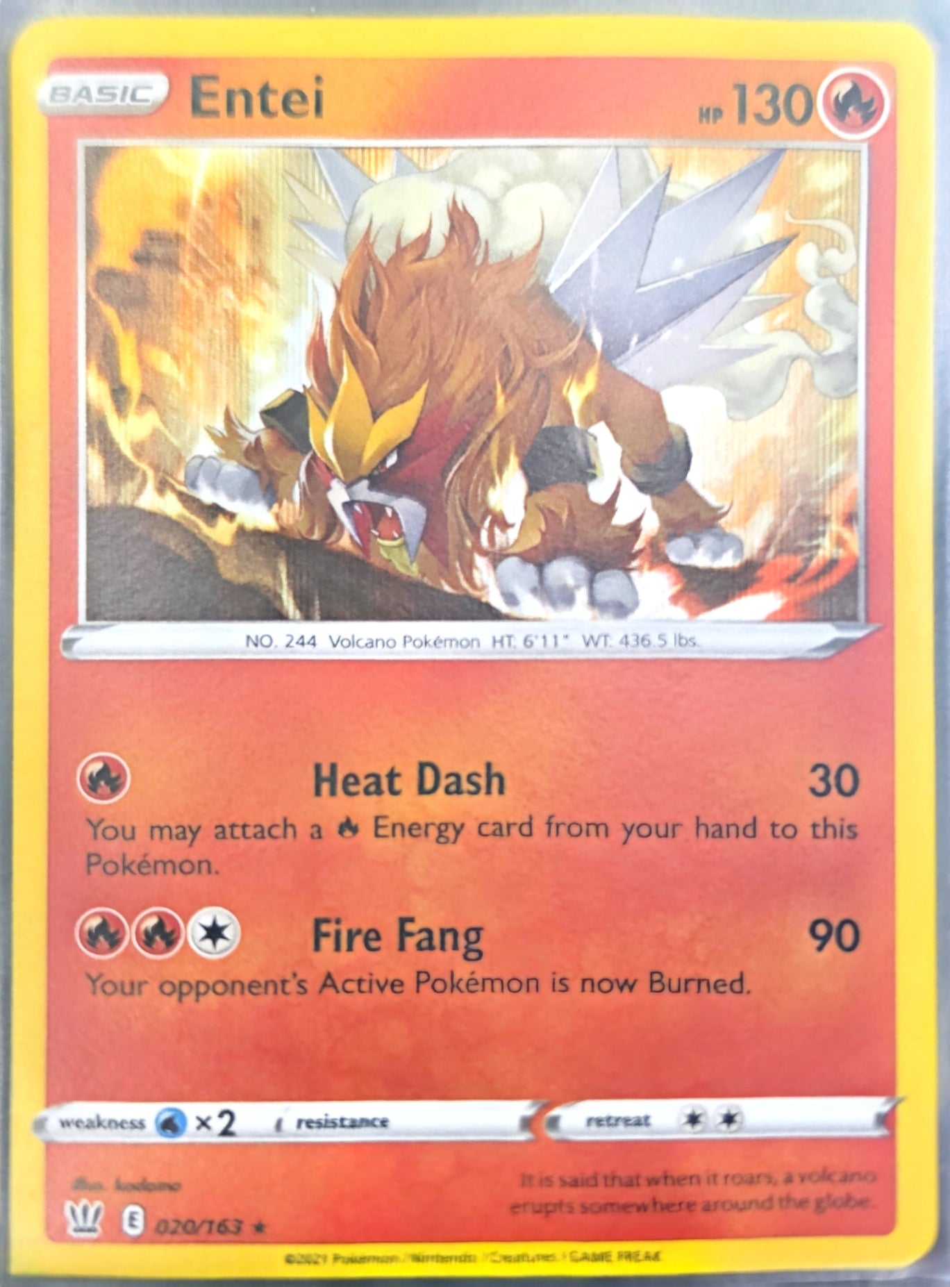Entei Holo Rare - Battle Styles